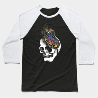 Snowboard skull Baseball T-Shirt